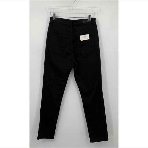 AG Adriano Goldschmied Alexxis jeans slim straight black denim distressed new 29 - Picture 4 of 6